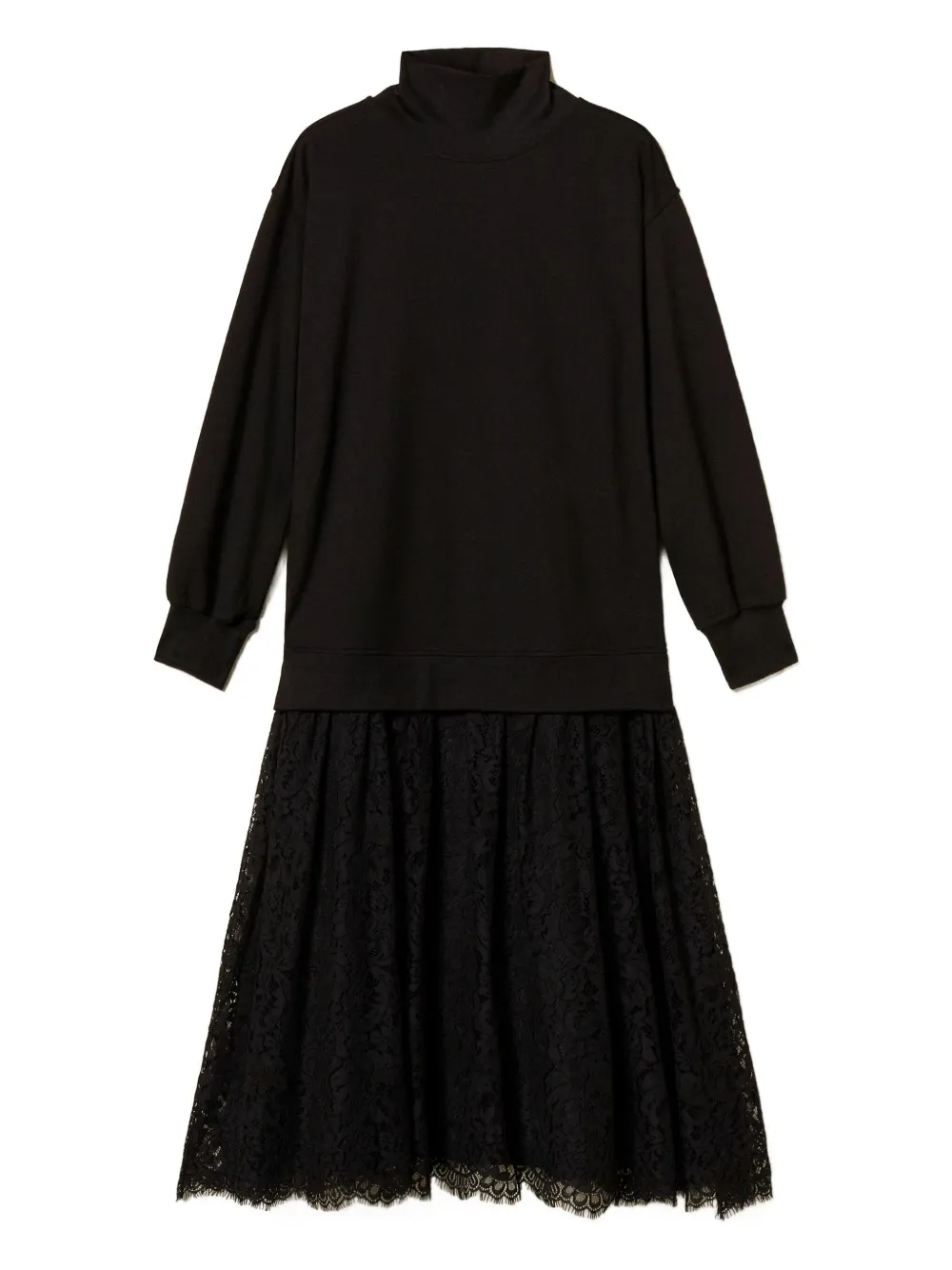 

Флисовое платье миди Twinset, черный