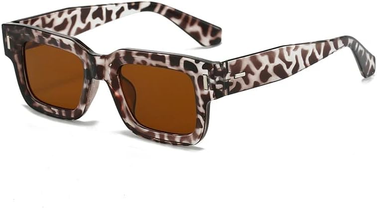 

Ретро-солнцезащитные очки серого цвета для женщин и мужчин, модные очки в прозрачной оправе, мужские солнцезащитные очки с защитой от УФ-излучения UV400 и заклепками TKKTLLT, Brown