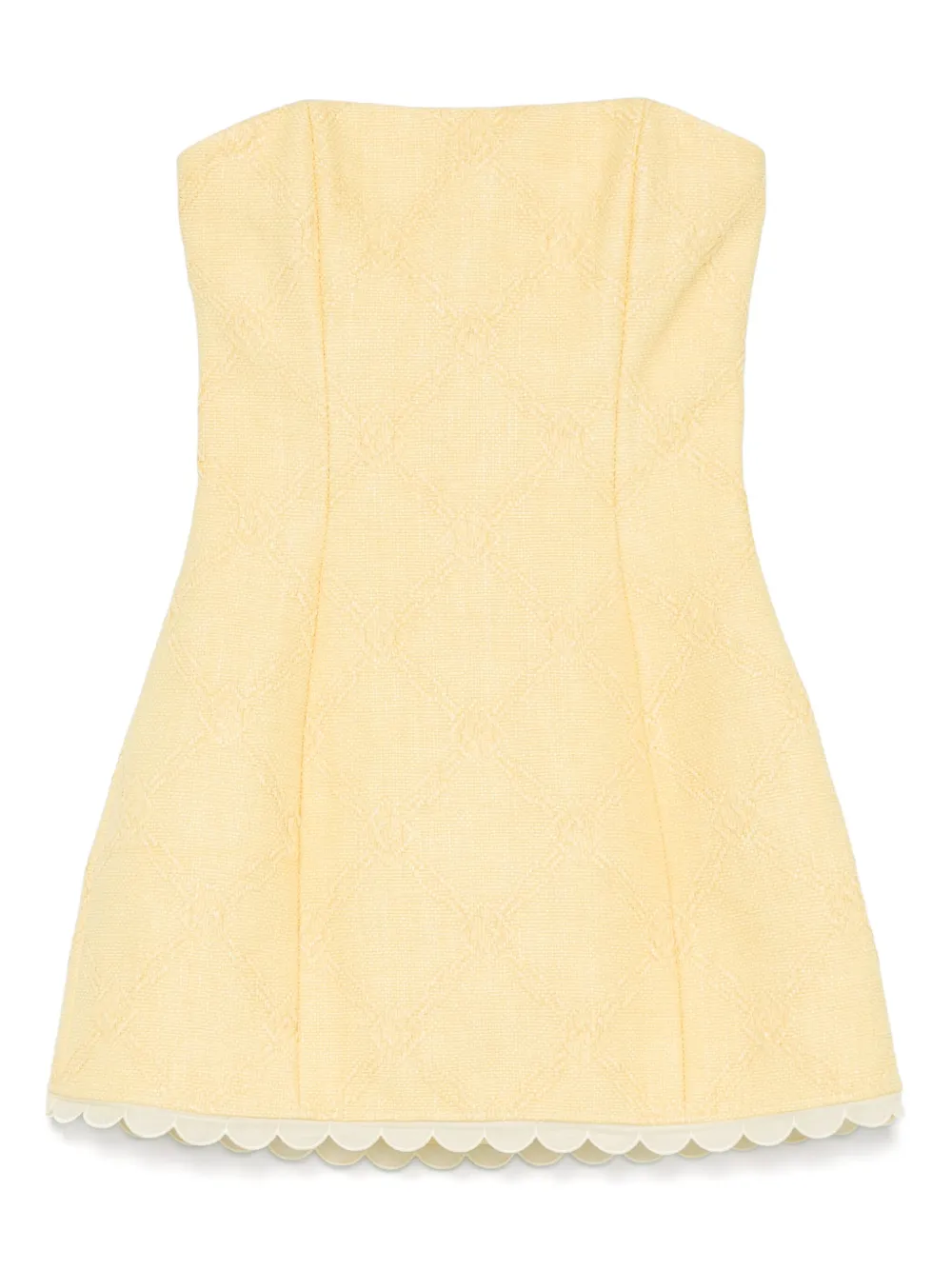 

Платье мини из рафии Elisabetta Franchi, желтый