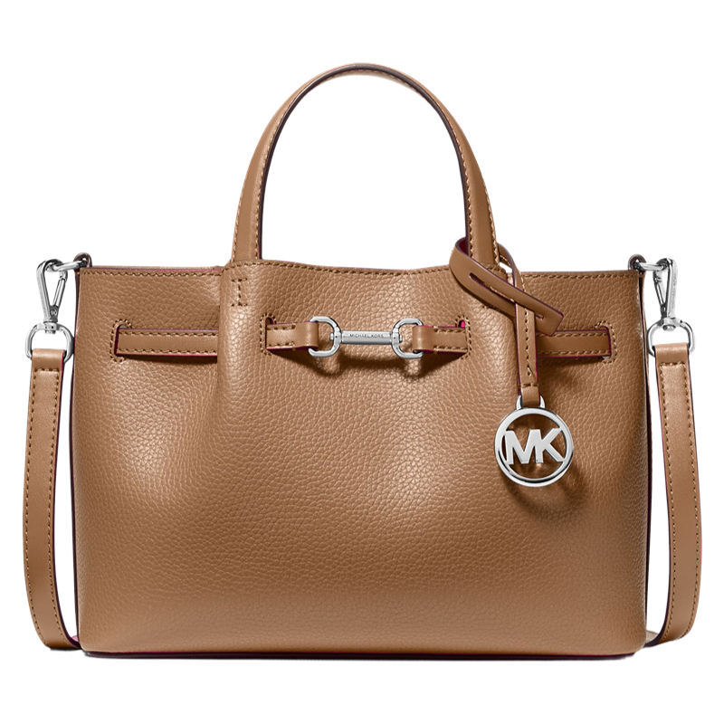 

MICHAEL KORS Кожаная сумка через плечо Карсон Кроссбоди маленькая женская бежевая