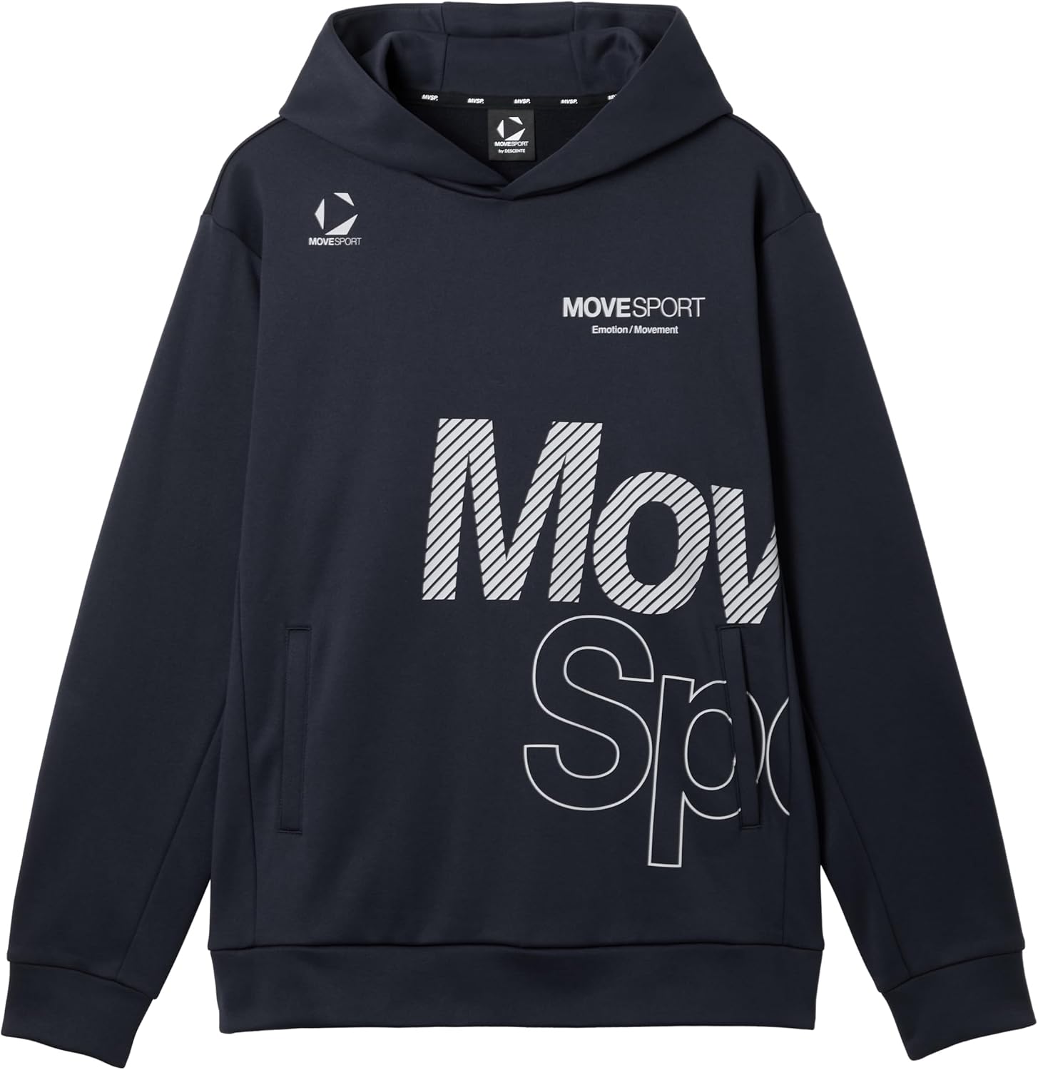 

Мужская толстовка Move Sports ST5FSW42M, на флисовой подкладке, с большим логотипом, эластичная, для тренировок, бега, ходьбы Movesport