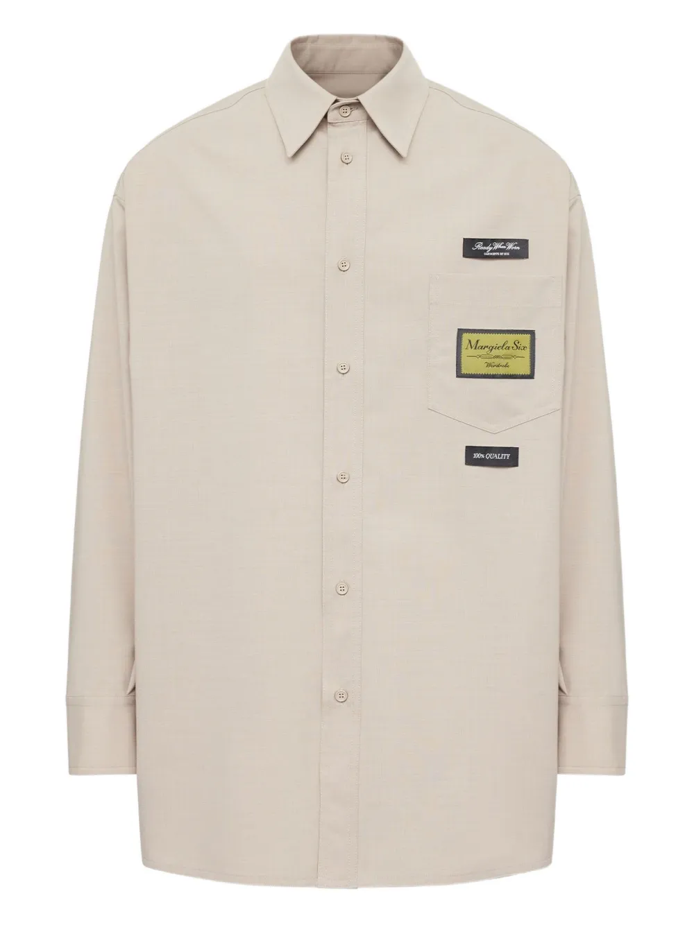 Рубашка с длинными рукавами Mm6 Maison Margiela, нейтральный