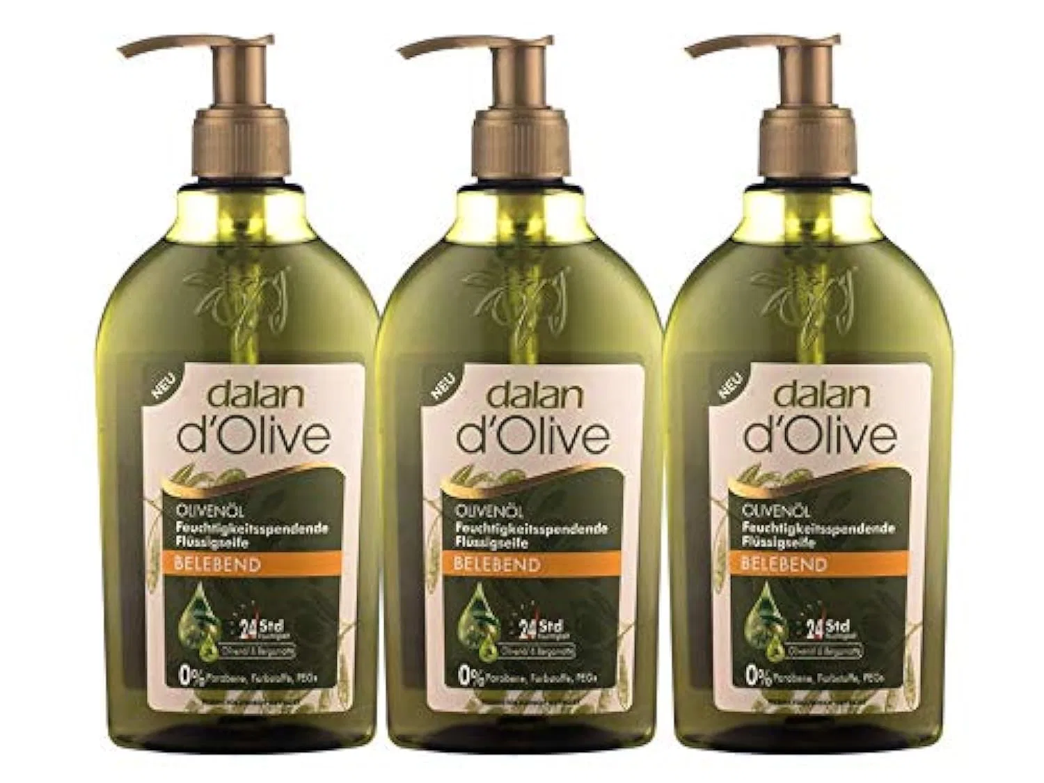Жидкое мыло «d'Olive Invigorating» от Dalan, 3 x 300 мл Dalan