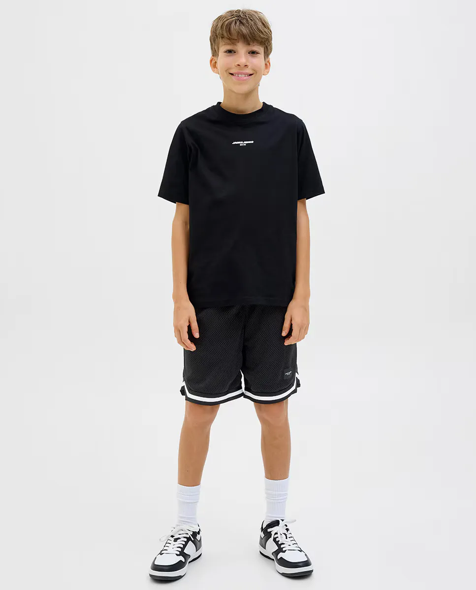 

Детские спортивные бермуды с контрастной отделкой Jack & Jones, черный