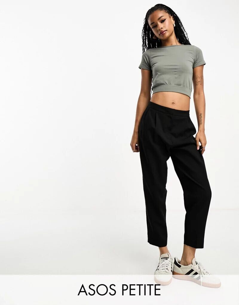 

Черные зауженные брюки ASOS Petite