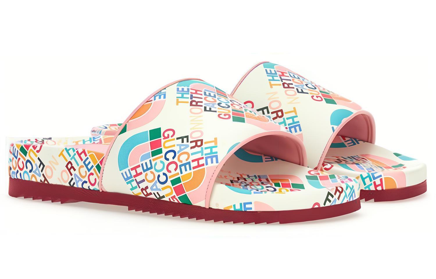 

THE NORTH FACE x Slide Мужские белые тапочки GUCCI