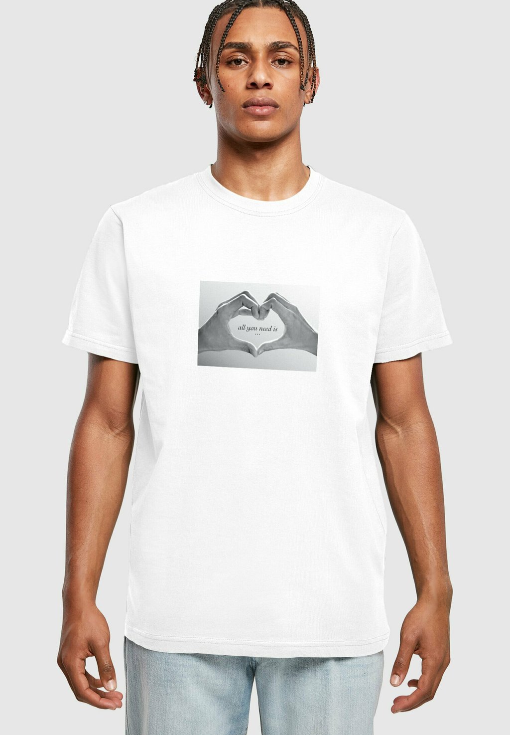 

Футболка с принтом LOVE SIGN TEE Mister Tee, белый