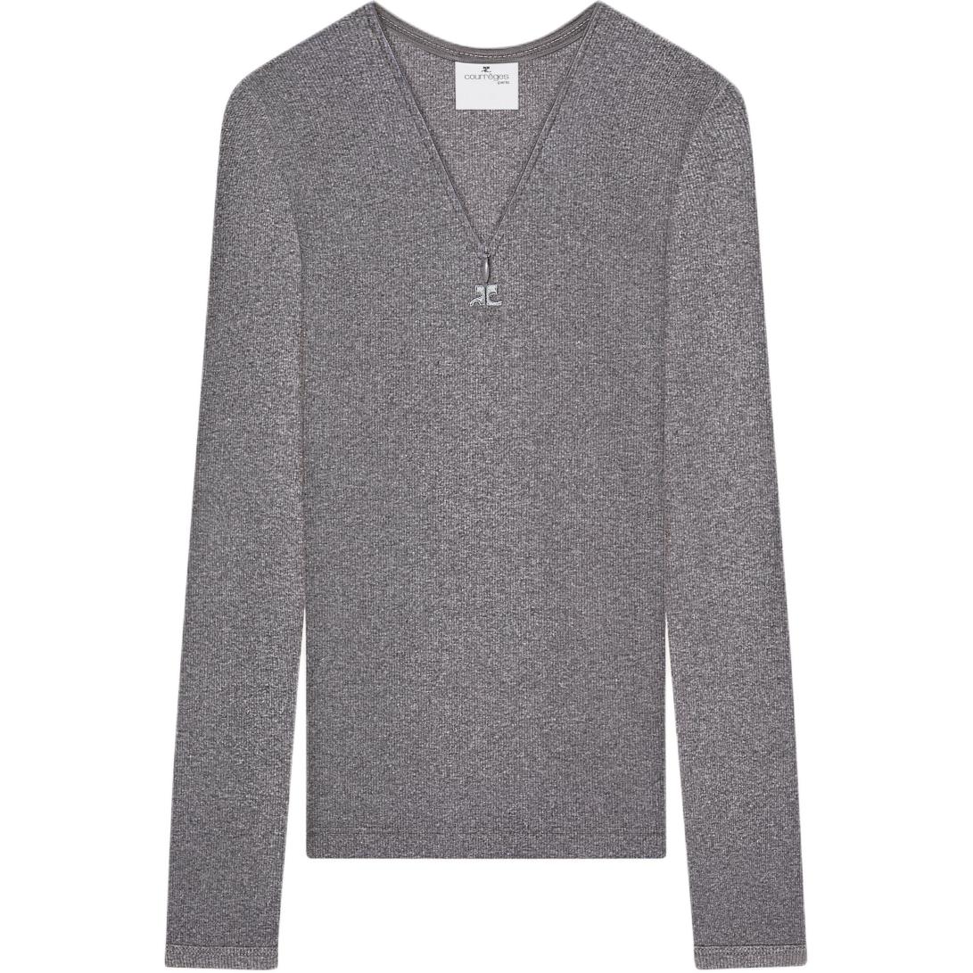 

Футболка Courrèges 90's с застежкой-молнией COURREGES, серый/темно-серый