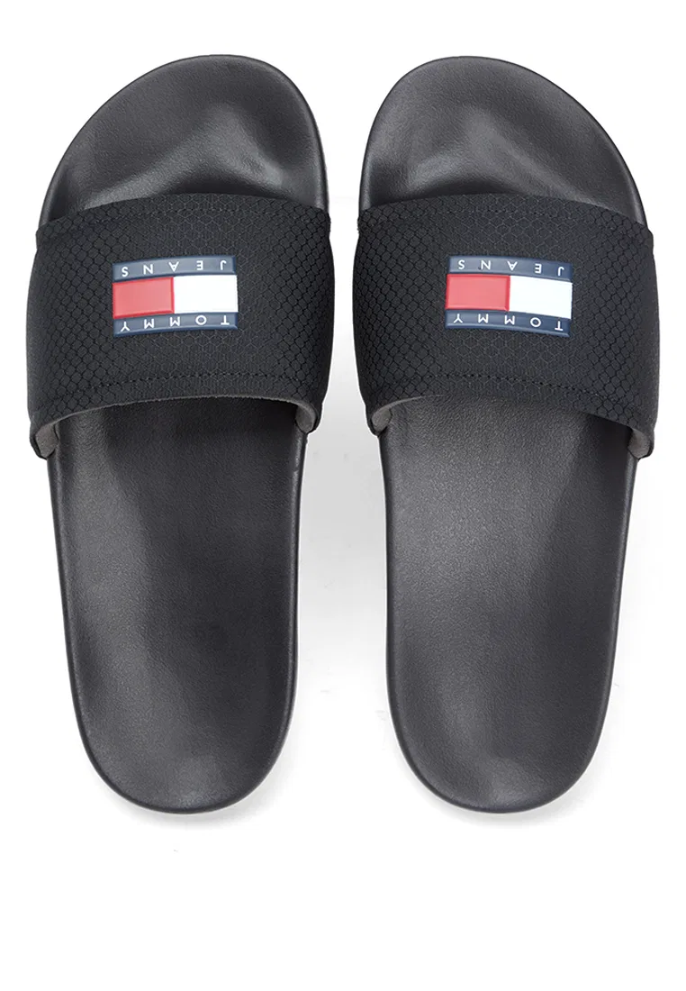Сандалии Tommy Jeans, модель TJM Pool Slides Tommy Hilfiger, черный — фото 2