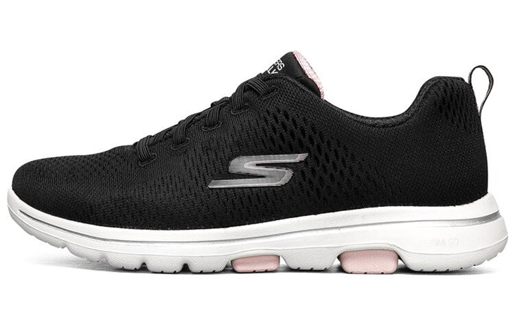 

Кроссовки для бега Go Walk 5 женские с низким верхом, черные/светло-розовые Skechers