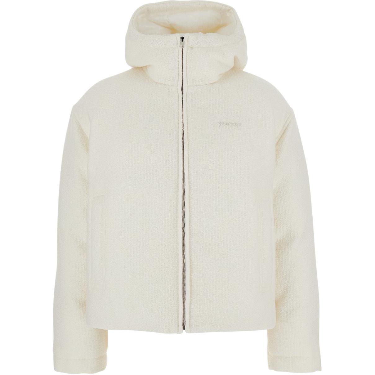 

GUCCI Шерстяной жакет букле с логотипом, White