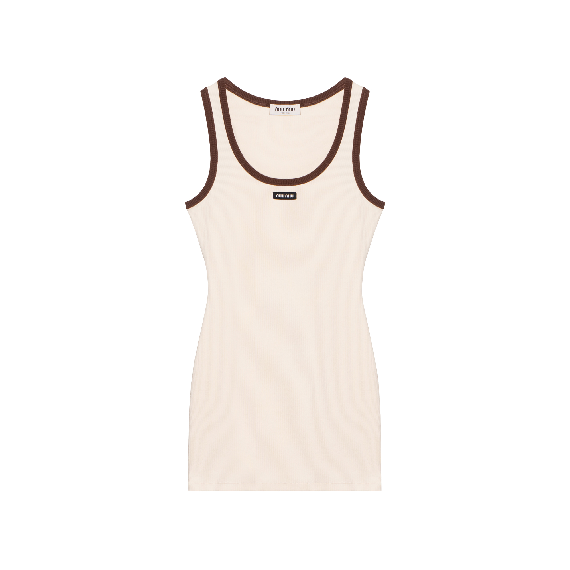 

MIU MIU Женское платье без рукавов нейтрального цвета