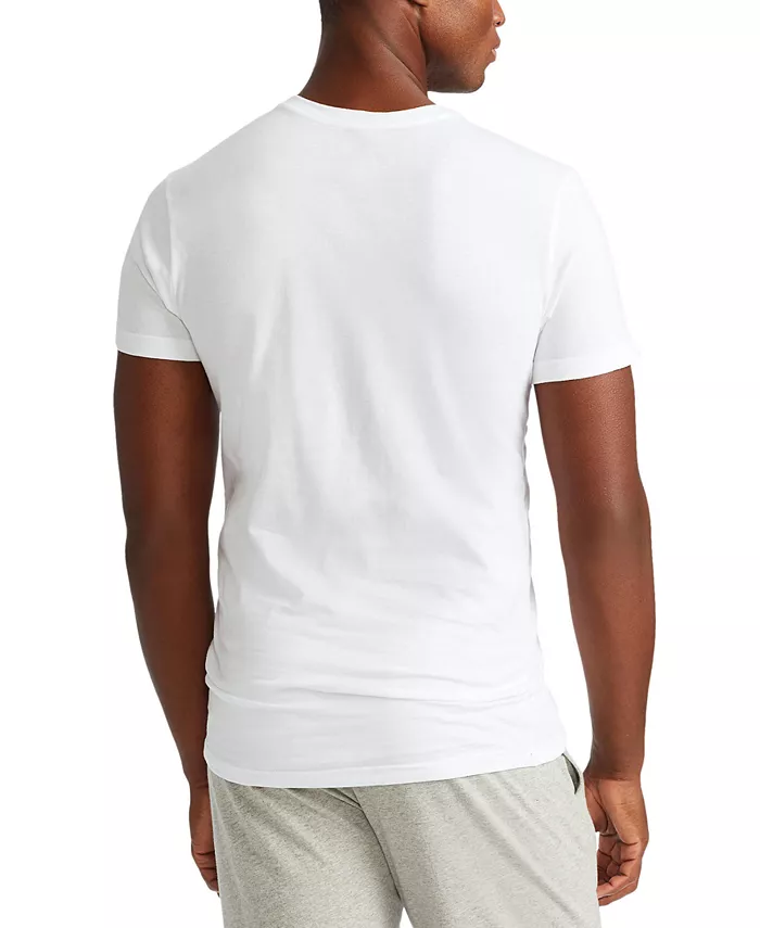 Мужские майки с V-образным вырезом Slim Fit, 3 шт Polo Ralph Lauren, белый — фото 2