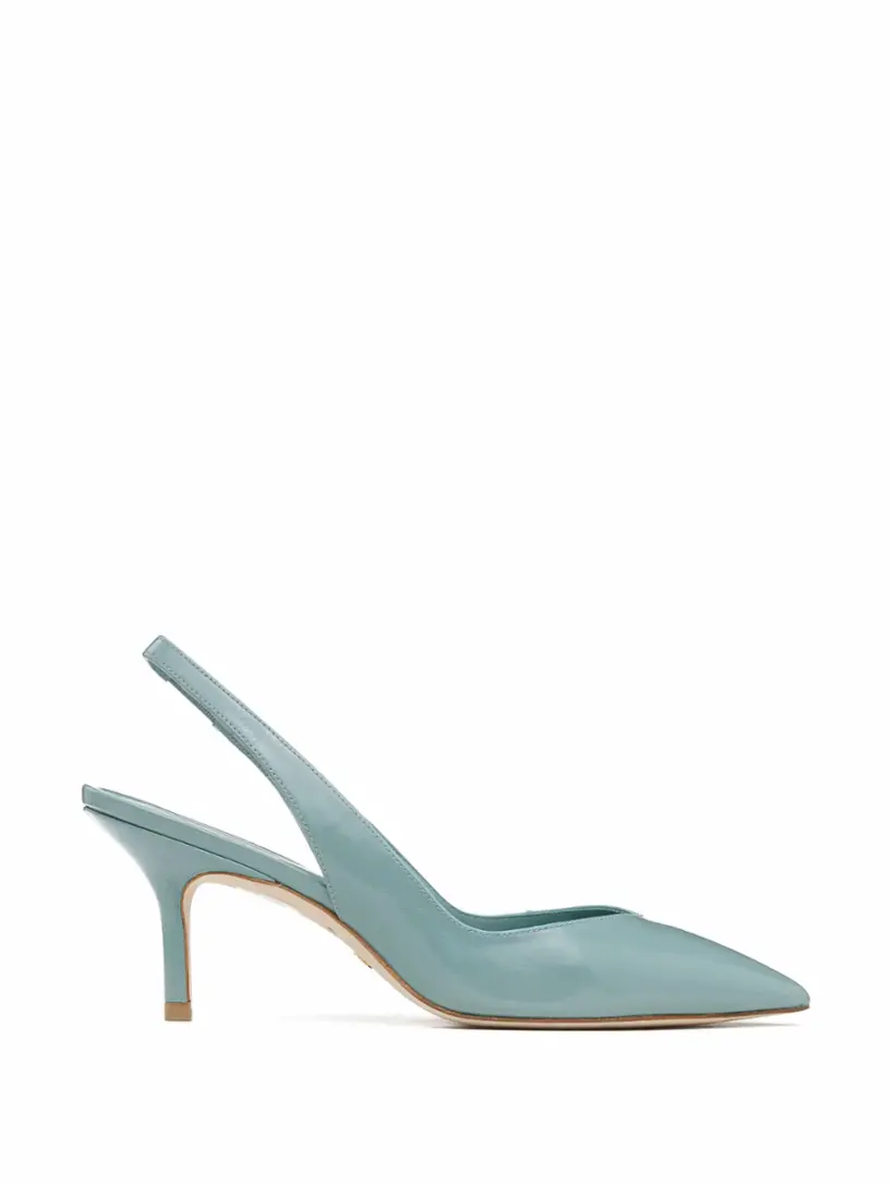 

Кожаные слингбэки Eva Stuart Weitzman, синий