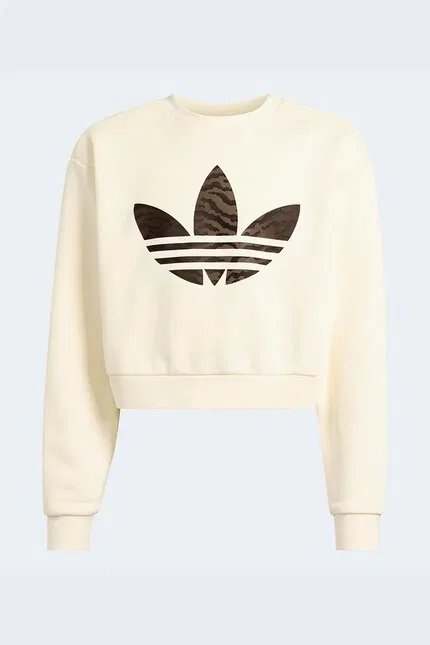 Худи детское с капюшоном Adidas Originals, бежевый — фото 2