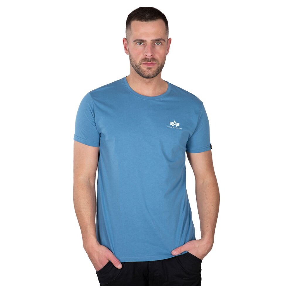 

Футболка с коротким рукавом Alpha Industries Basic Small Logo, синий