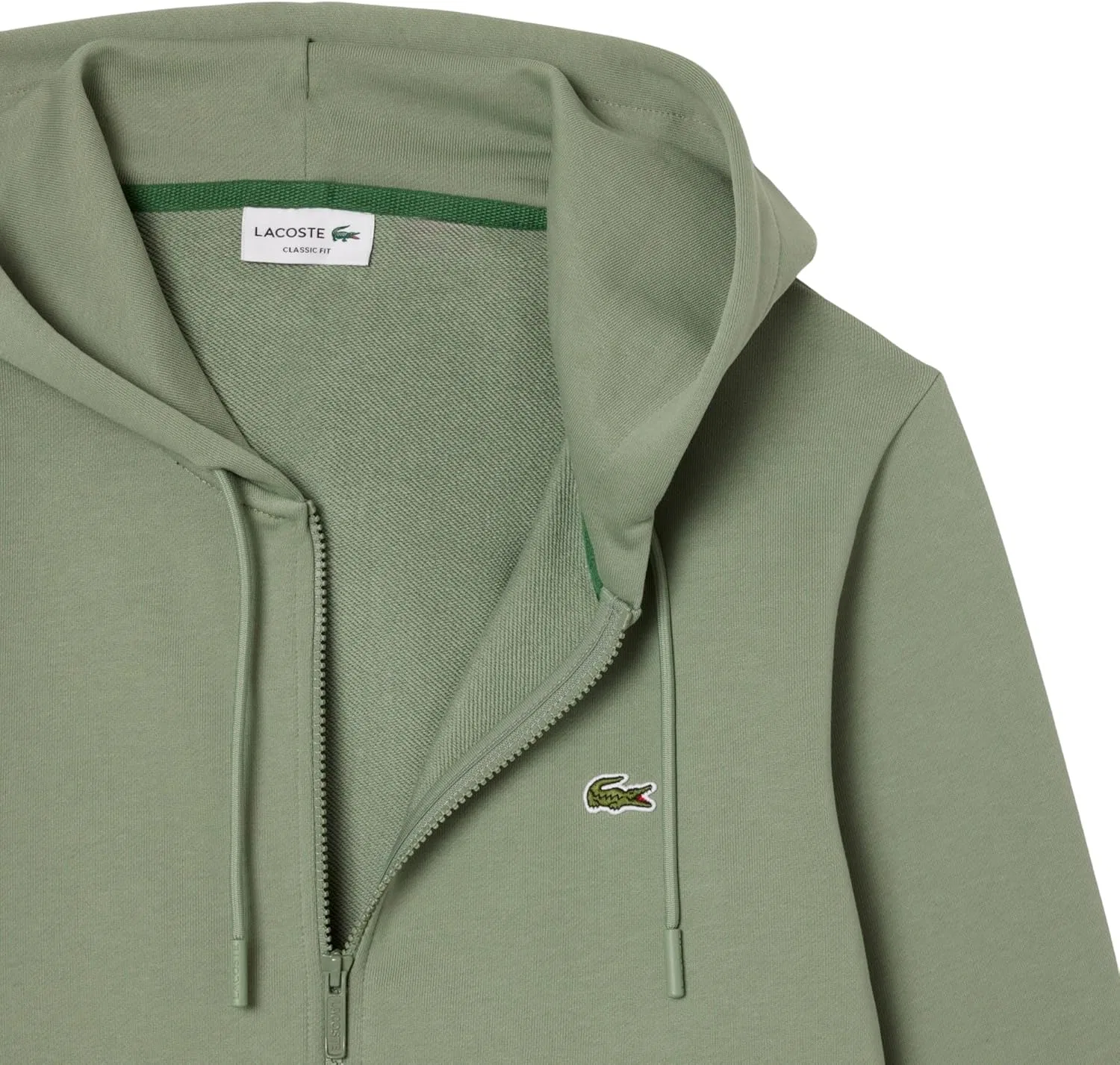 Толстовка на молнии Lacoste, цвет Thyme — фото 2