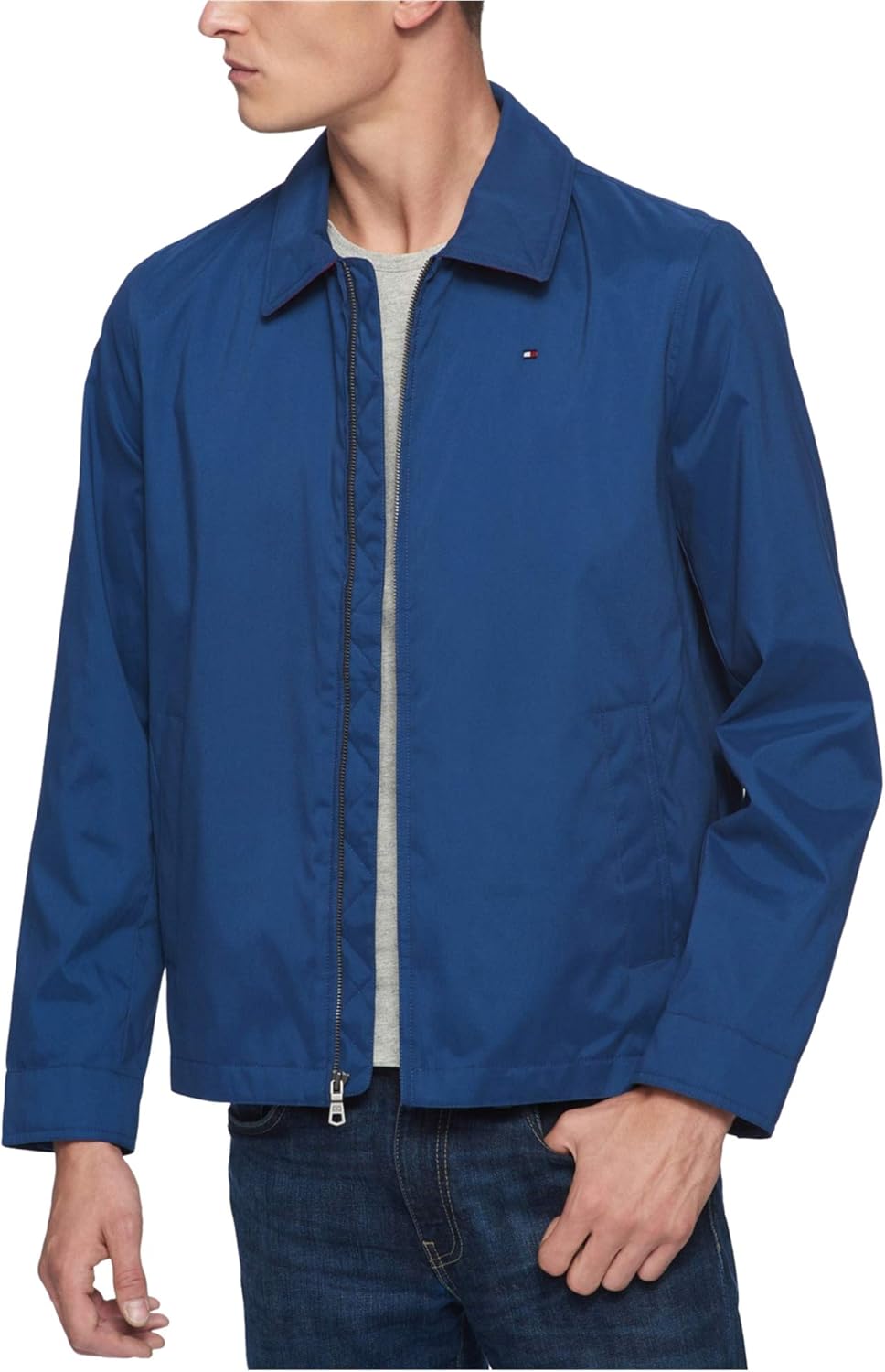 

Легкая мужская куртка для гольфа Tommy Hilfiger из микротвила на молнии (стандартные размеры, а также для больших и высоких), Nautical Blue