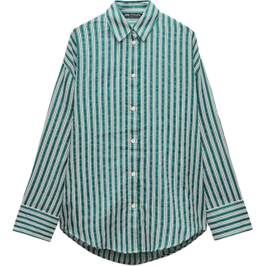 

Рубашка женская зеленая Zara