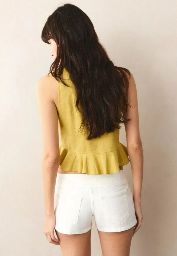 Подростковые шорты кремового цвета Mango Kids, Off-White — фото 3