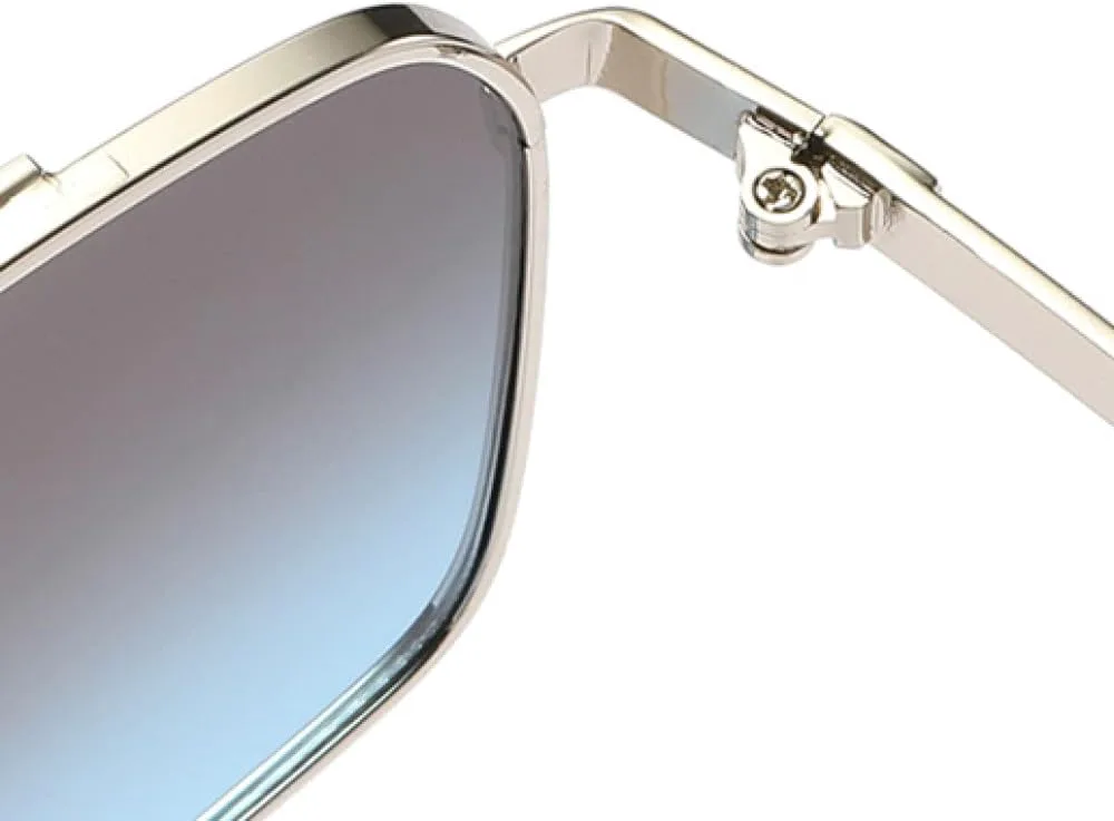 

Солнцезащитные очки LVTFCO прямоугольной формы, мужские и женские, с металлической оправой, градиентной расцветкой, защитой от УФ-излучения UV400, Black Gradient Blue