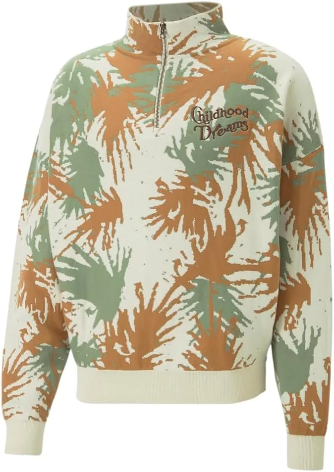 

PUMA мужская толстовка с капюшоном и принтом Childhood Dreams, цвета beige, brown, green