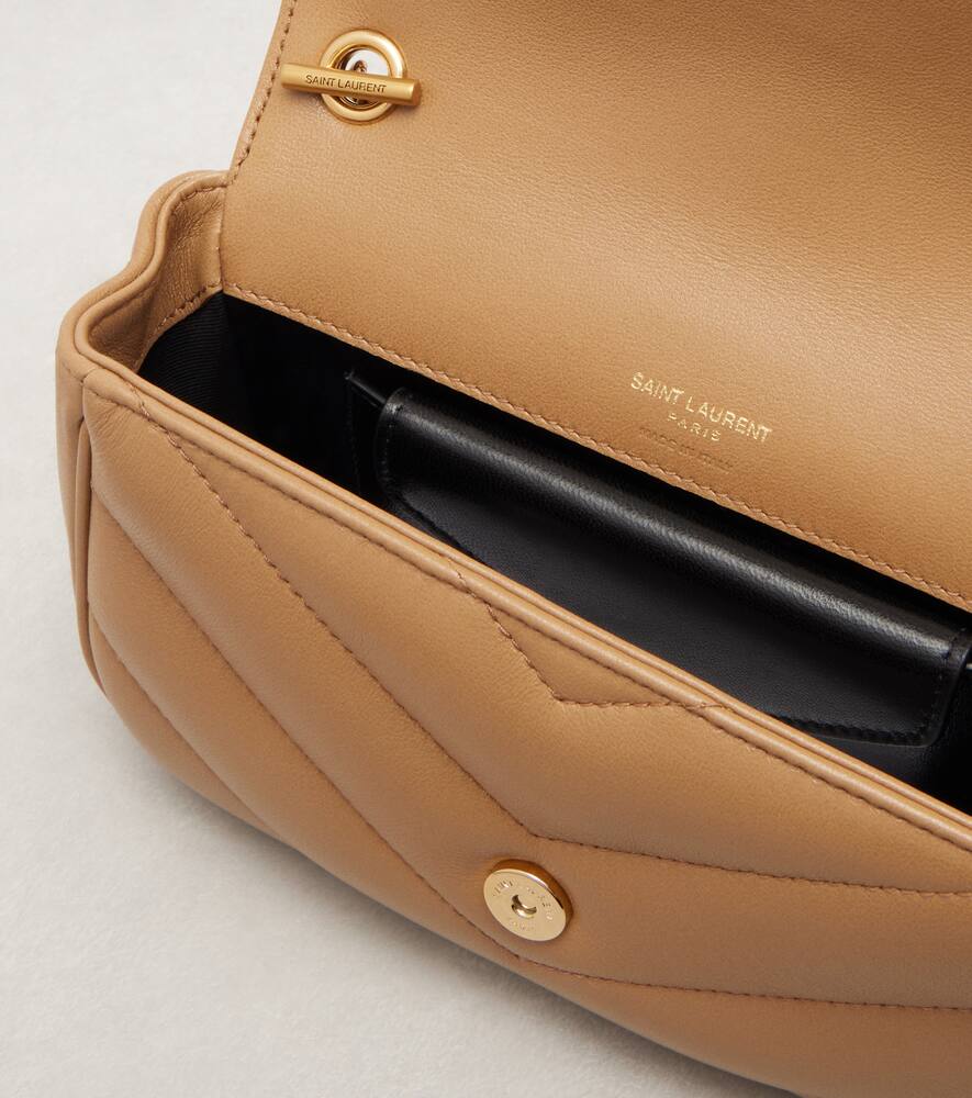 Кожаный кросс-боди Lou Lou Mini Saint Laurent, Natural Tan — фото 3
