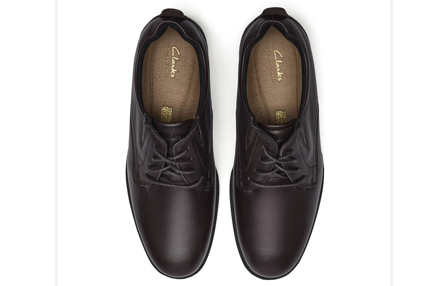 Clarks Повседневные кожаные туфли мужские темно-коричневые — фото 4
