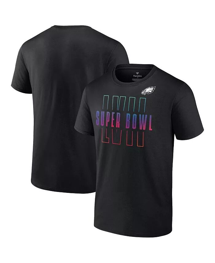 

Мужская черная футболка Philadelphia Eagles Super Bowl LVII Open Sky Big and Tall Fanatics