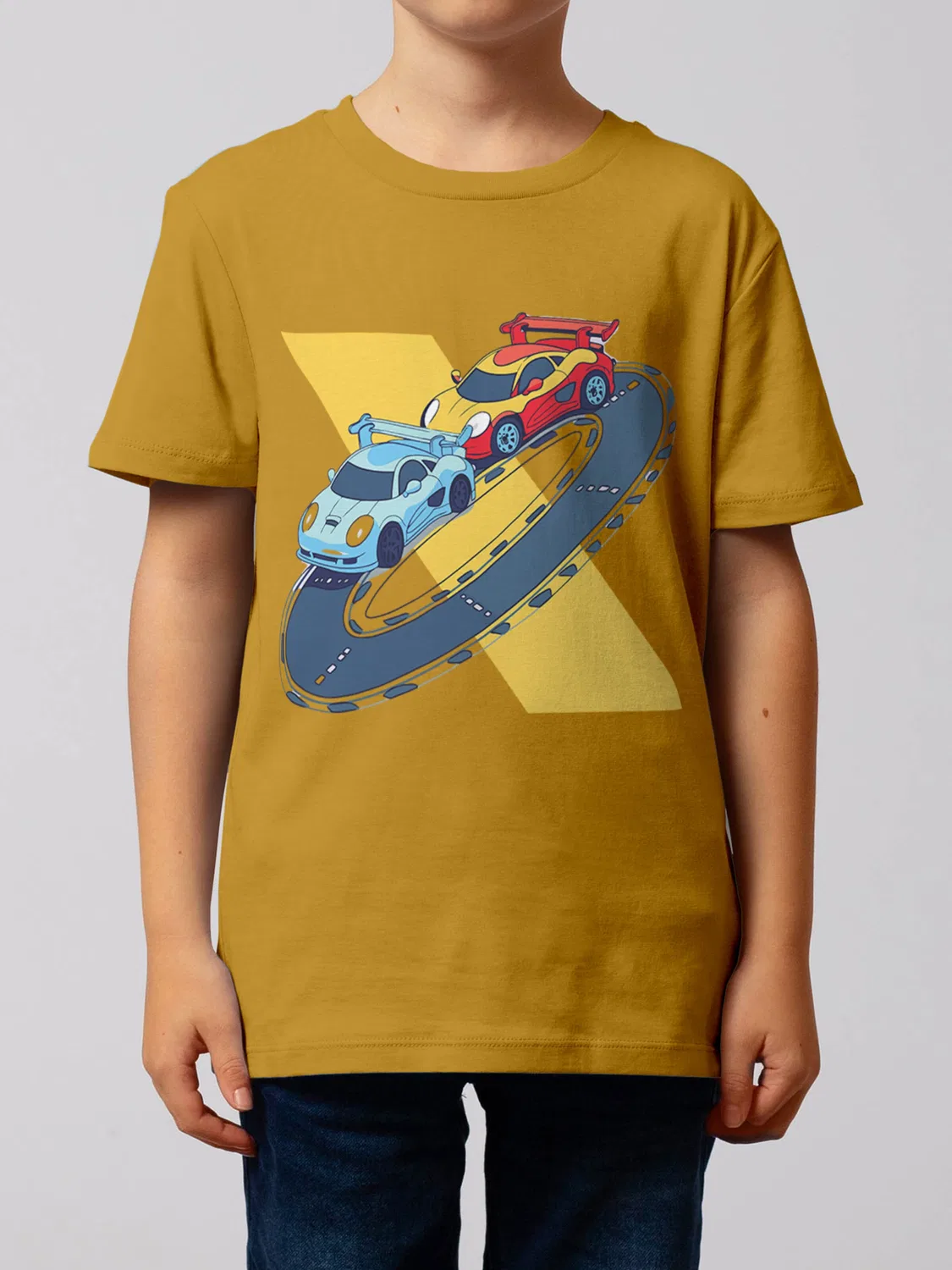 Футболка 'Racing Car' Watabout.Kids, Dark Yellow — фото 2