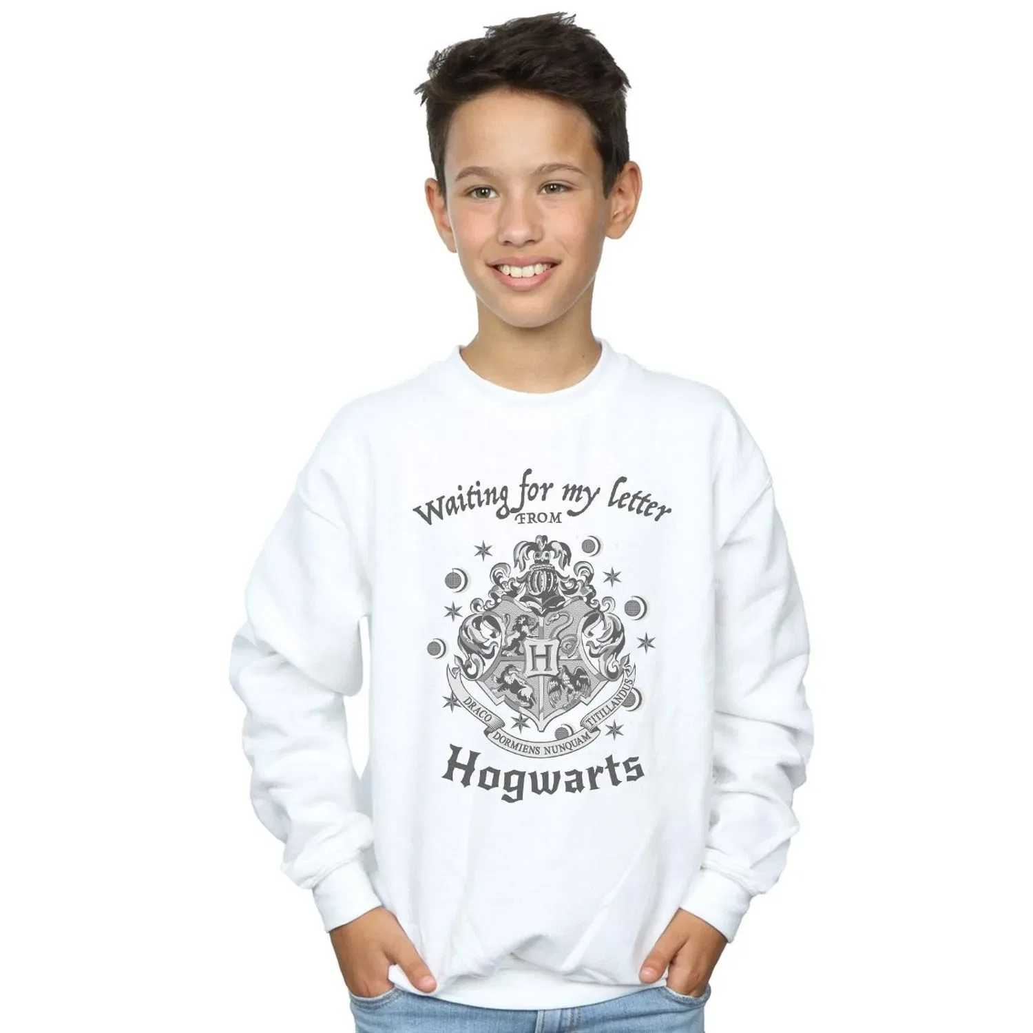 Свитшот с гербом Хогвартса Harry Potter, белый