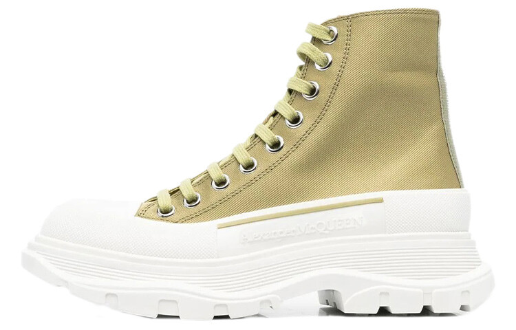 Ботинки женские Alexander Mcqueen Tread Slick, хаки / белый