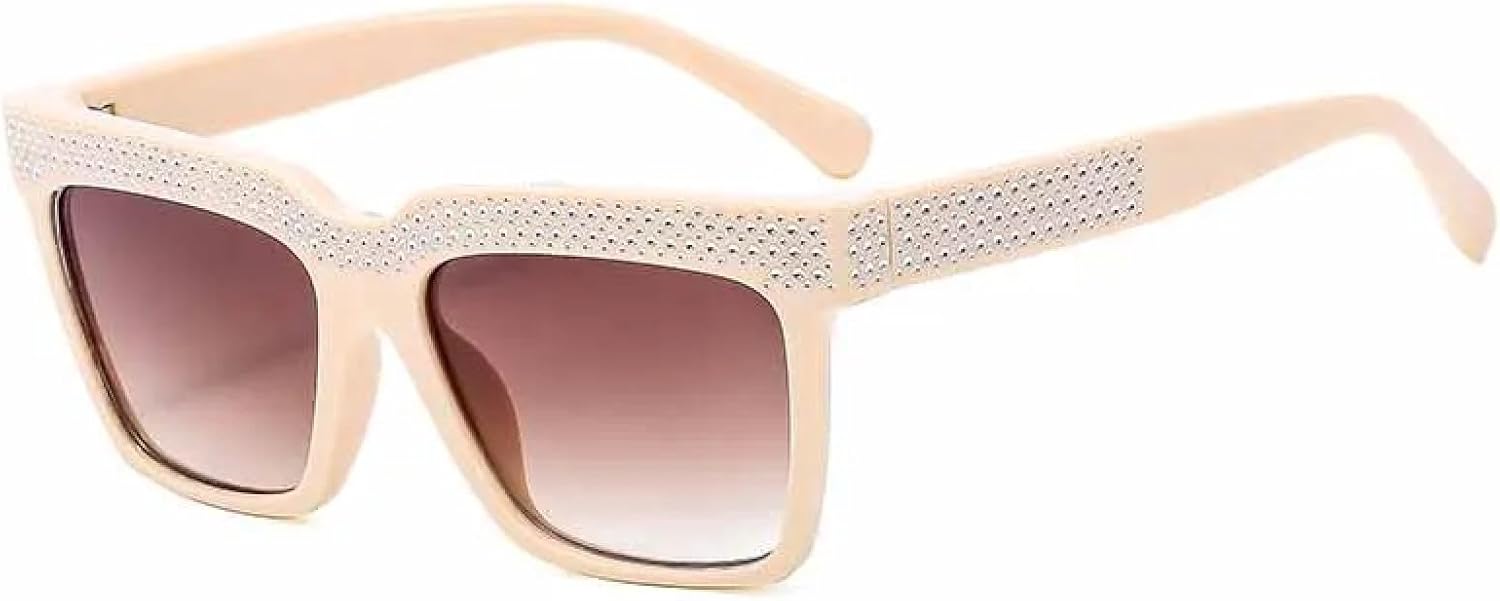 

Классические роскошные солнцезащитные очки для женщин и мужчин, модные ретро-очки для уличной фотографии, солнцезащитные очки с защитой от УФ-излучения UV400 TKKTLLT, Beige Tea