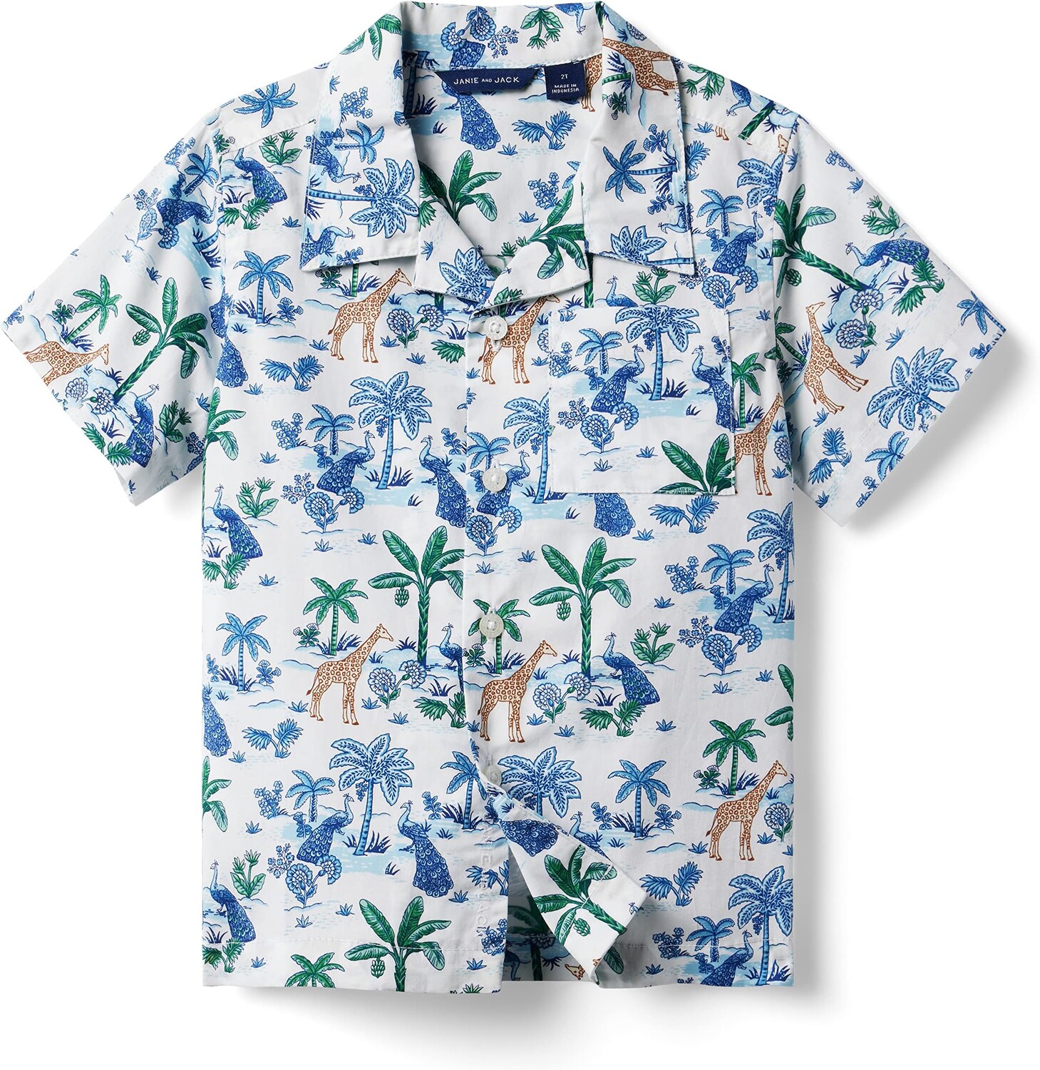 

Рубашка Janie and Jack Tropical Button-Up Shirt, цвет Multicolor