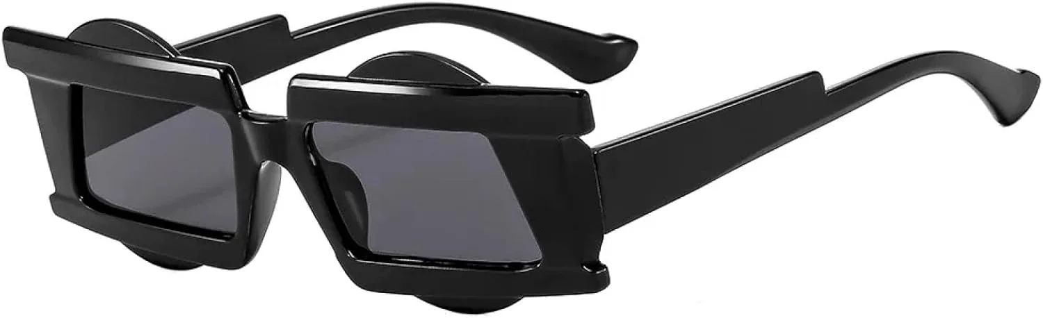 

Модные панк-солнцезащитные очки для женщин, стильные зеркальные очки для мужчин, для активного отдыха, градиентный цвет, защита от УФ-излучения UV400 TVTBBVV, C1black