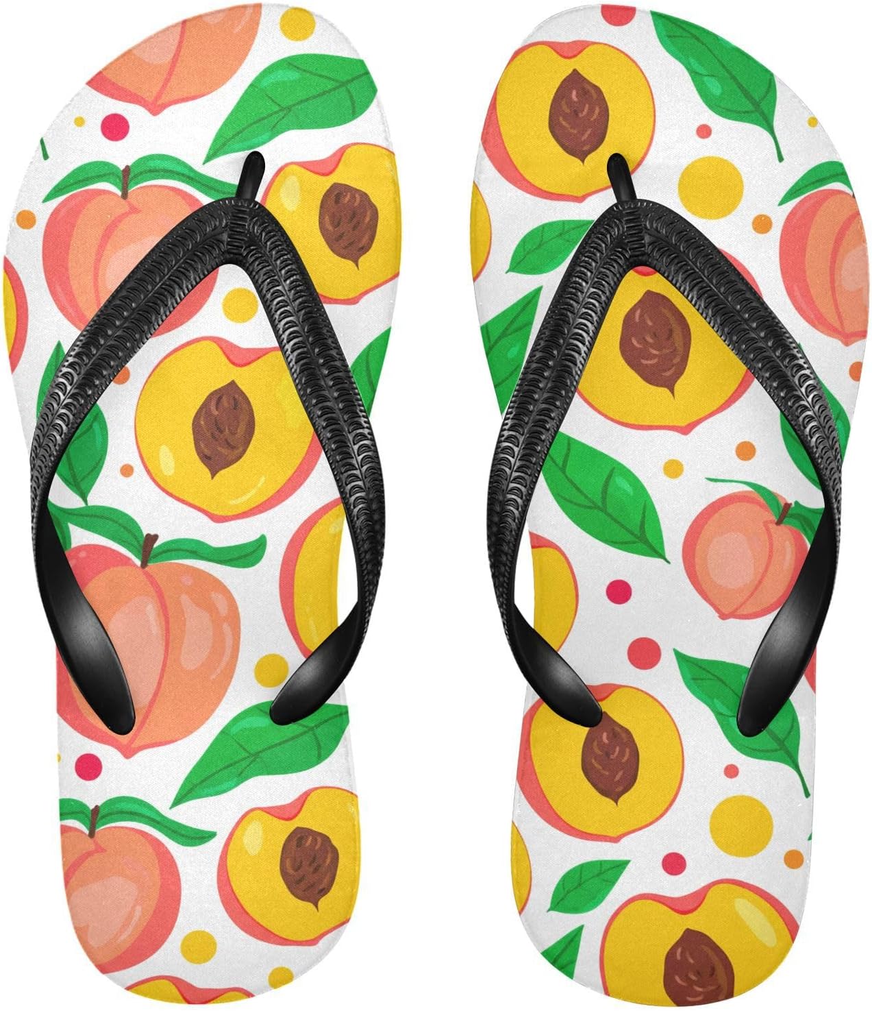 

Вьетнамки с белыми точками, персиковые листья, пляжный душ, резиновые нескользящие летние шлепанцы для женщин и мужчин Sinestour
