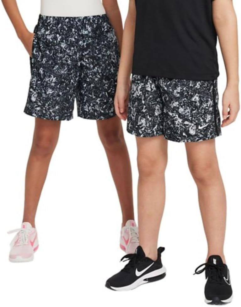 

Детские тренировочные шорты унисекс Nike, черные, стандартный крой, Black/White