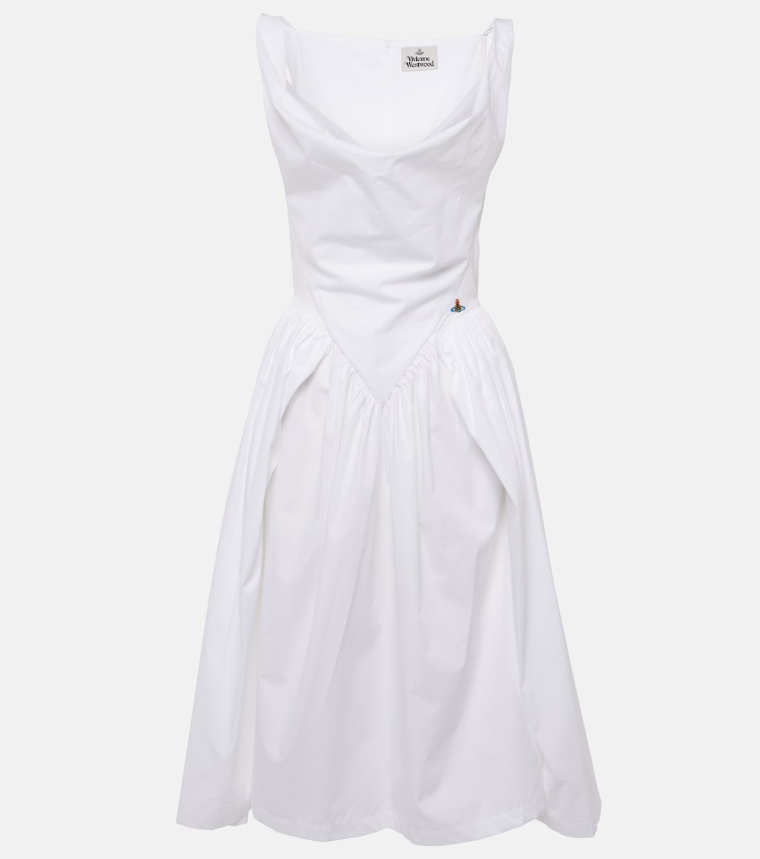 

Воскресное хлопковое корсетное платье Vivienne Westwood, Ss23-White