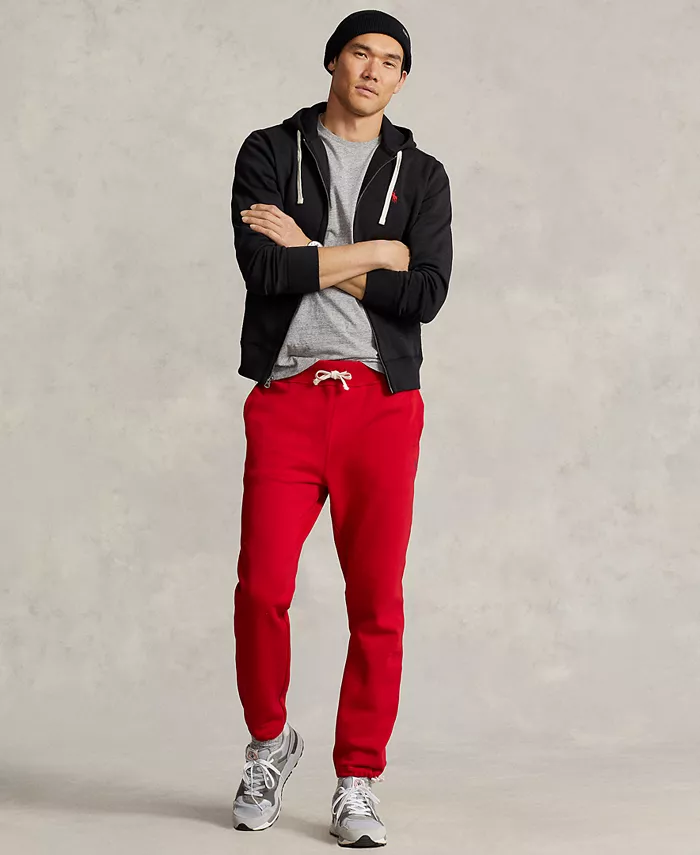 Мужские флисовые спортивные брюки Signature Fleece Sweatpant Polo Ralph Lauren, красный — фото 2