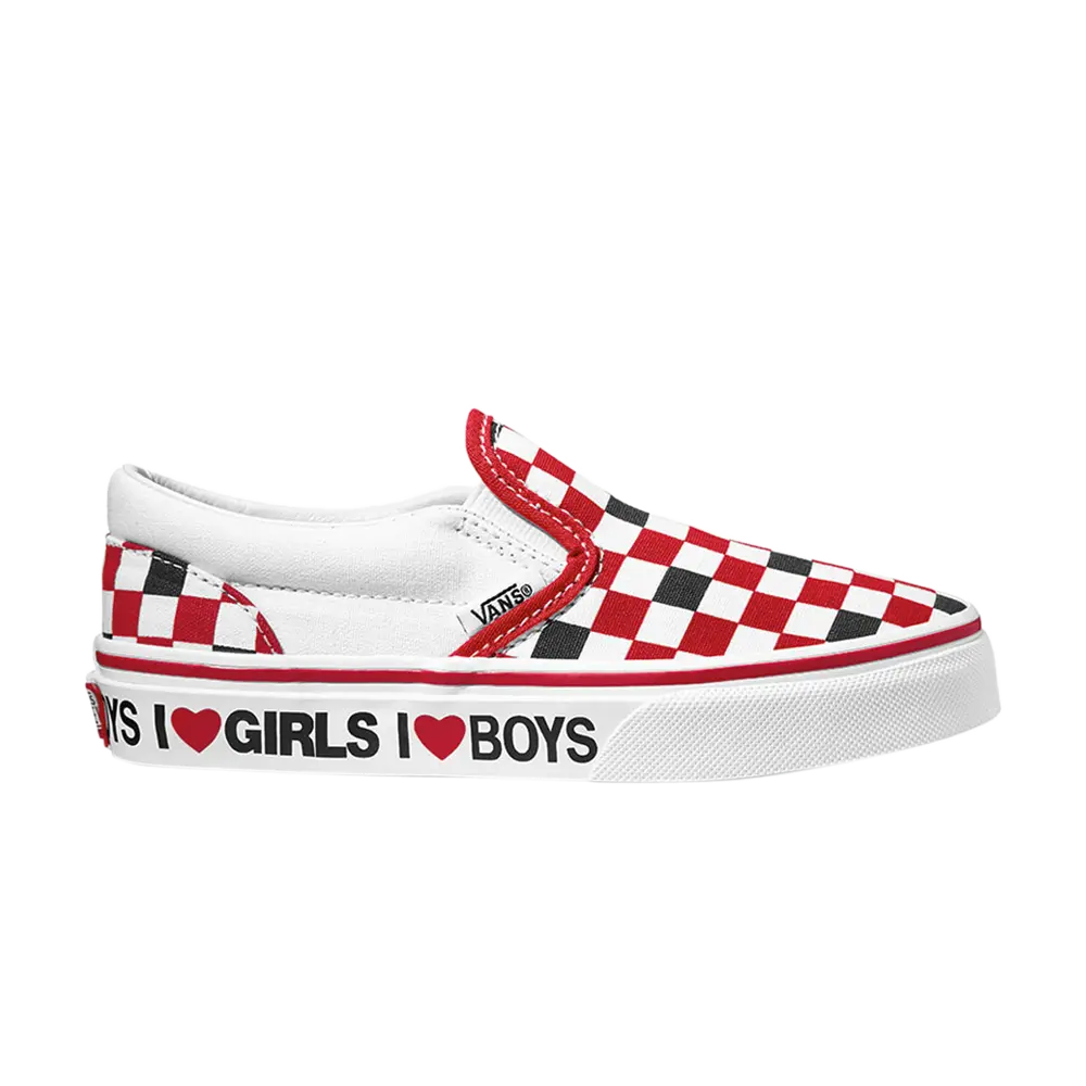 

Классические детские слипоны Vans, красный