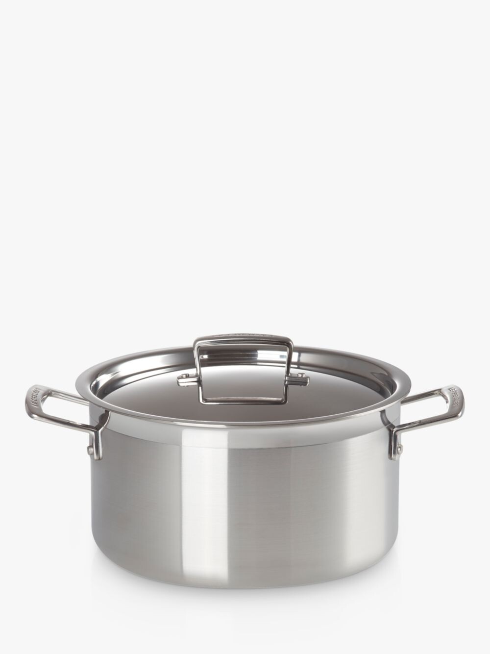 

Трехслойная глубокая кастрюля и крышка из нержавеющей стали Le Creuset, 24 см