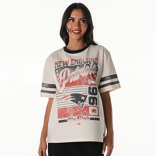 

Женская футболка New England Patriots оверсайз кремового цвета The Wild Collective, Бежевый, Женская футболка New England Patriots оверсайз кремового цвета The Wild Collective