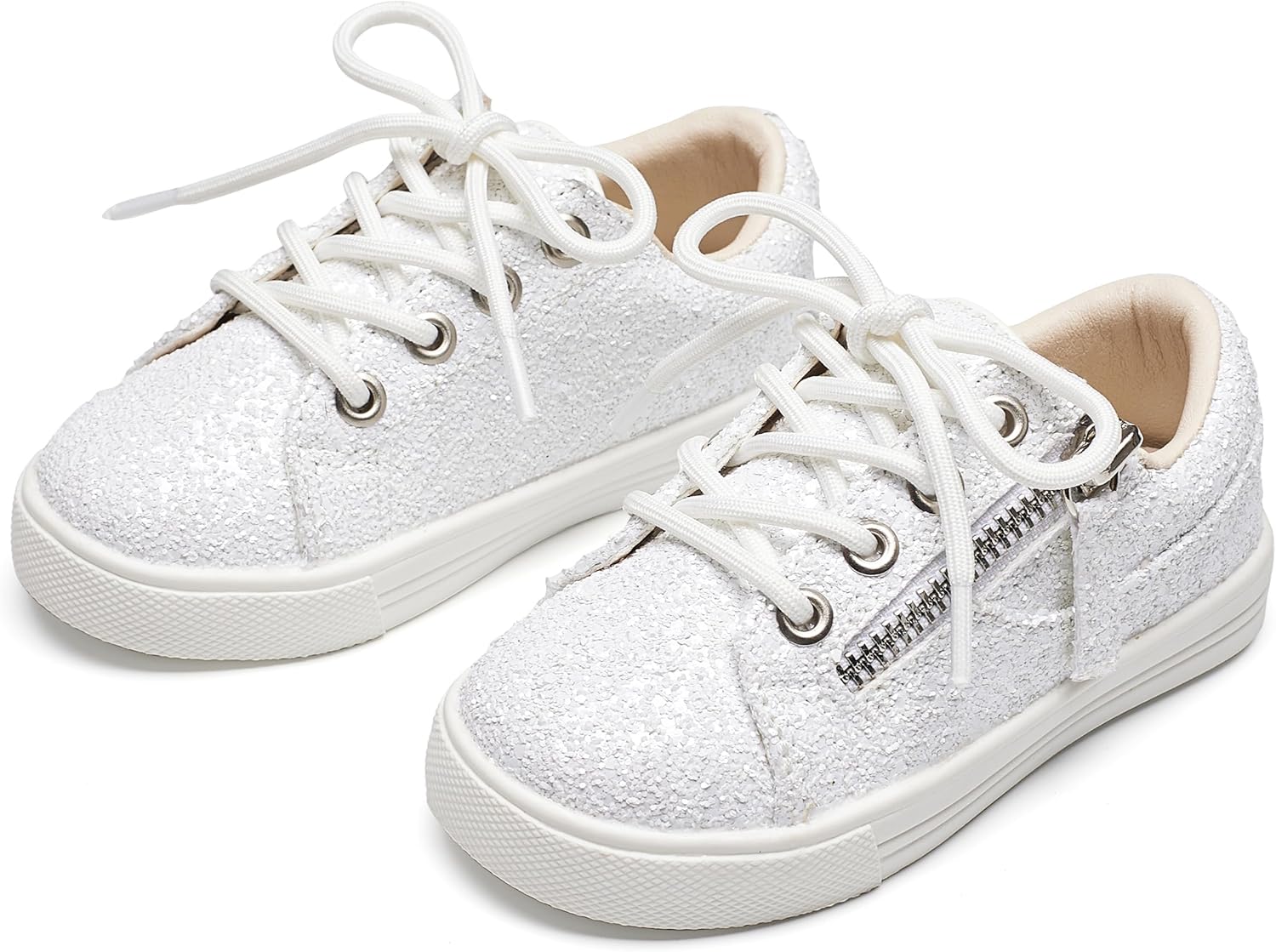 

Кроссовки для малышей и маленьких девочек Felix Flora, спортивные сникерсы, принцесса, повседневные блестящие туфли Felix & Flora, белый