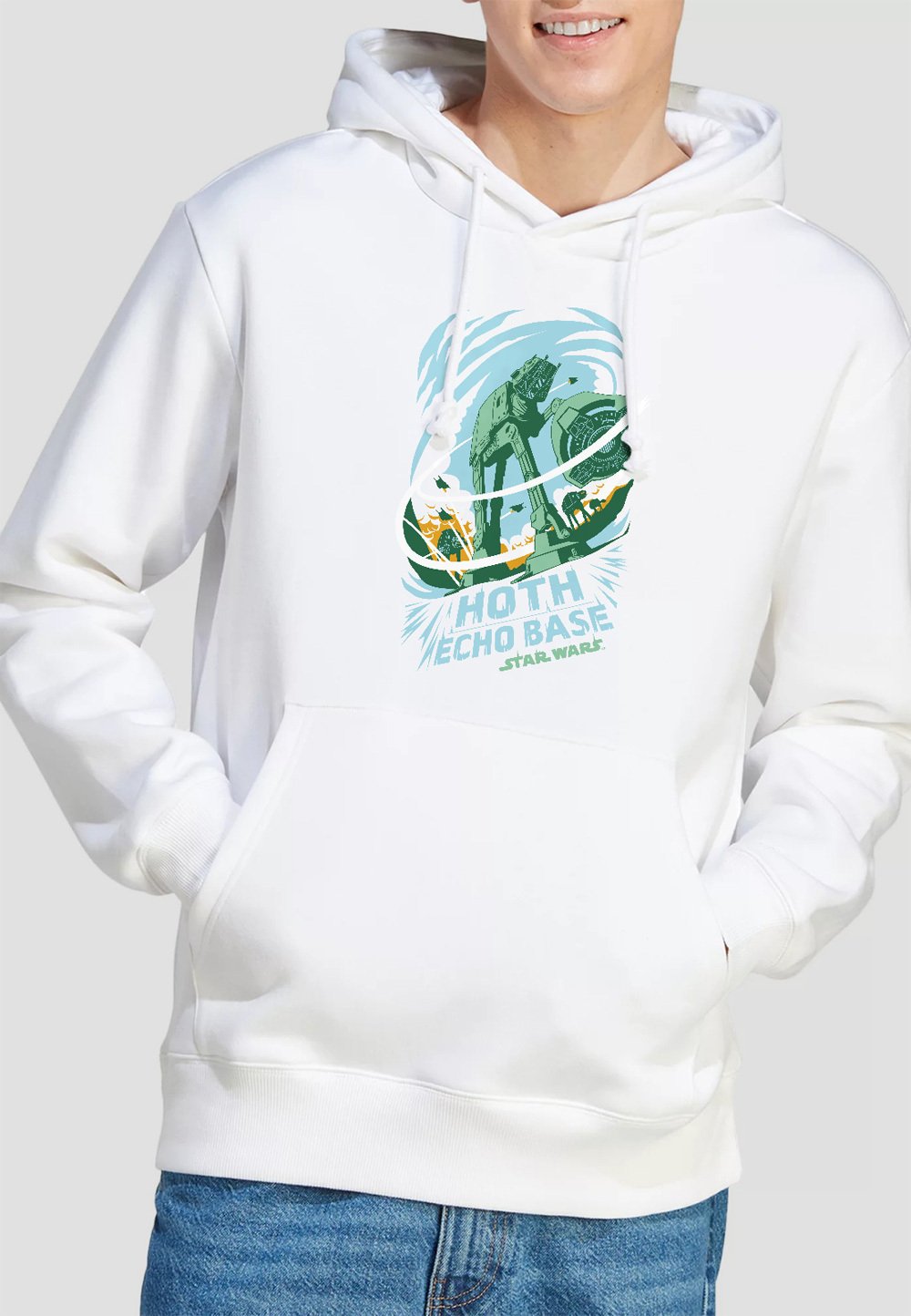 

Толстовка с капюшоном ECHO BASE ATTACK PRINT Star Wars, белый