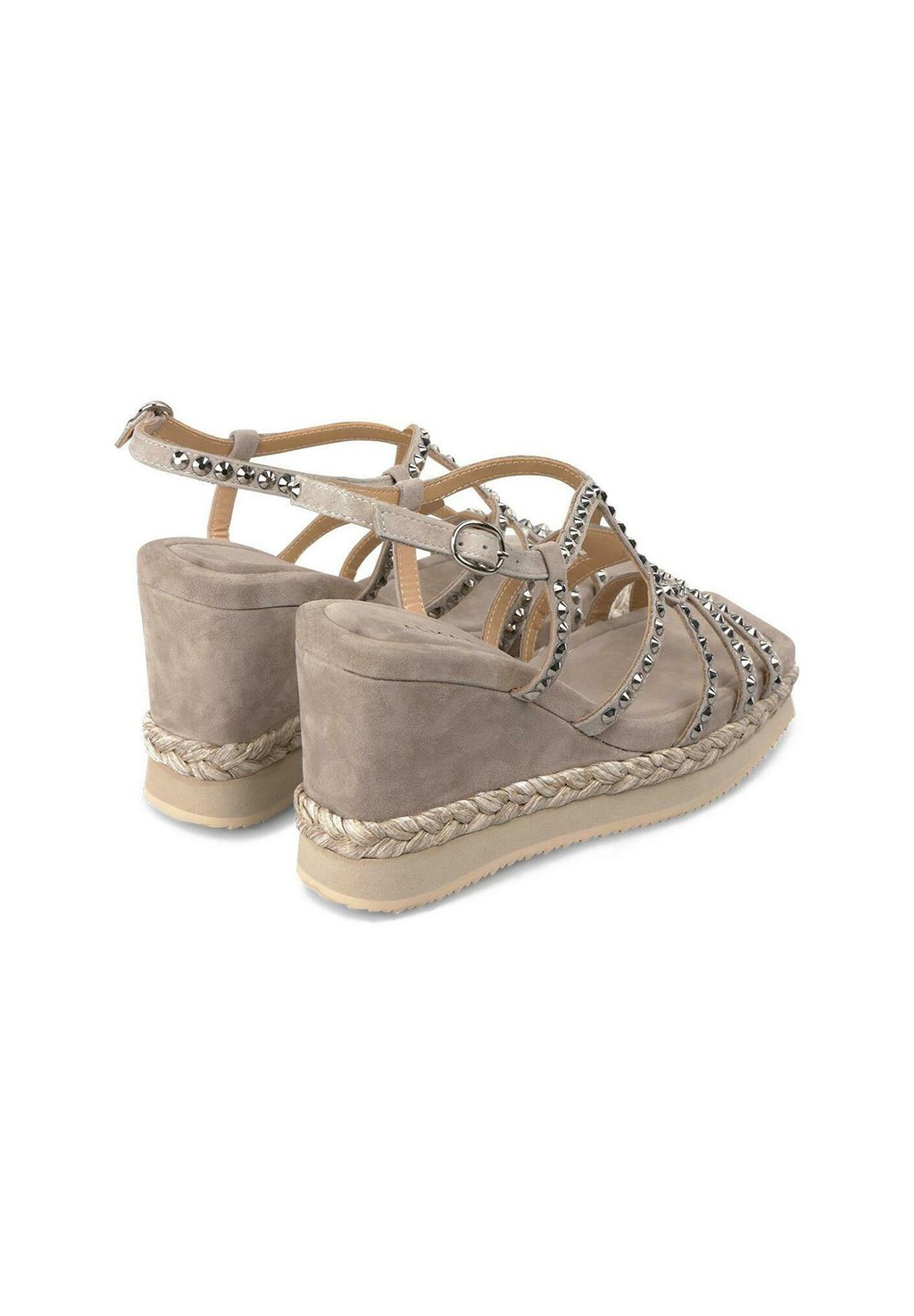 Босоножки на танкетке CON PUNTERA CUADRADA Y CIERRE CON HEBILLA - High heeled sandals Alma en Pena, серо-коричневый — фото 4