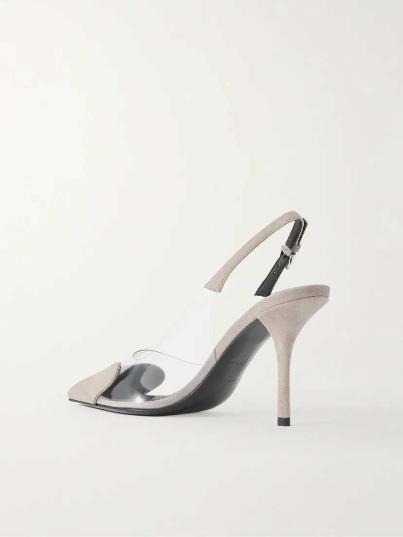 Ле Кур 90 замшевые и ПВХ туфли-слингбэки Alaïa — фото 3