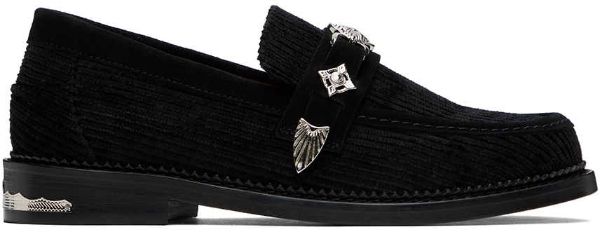 

Эксклюзивные черные мокасины SSENSE Toga Virilis, Black cord