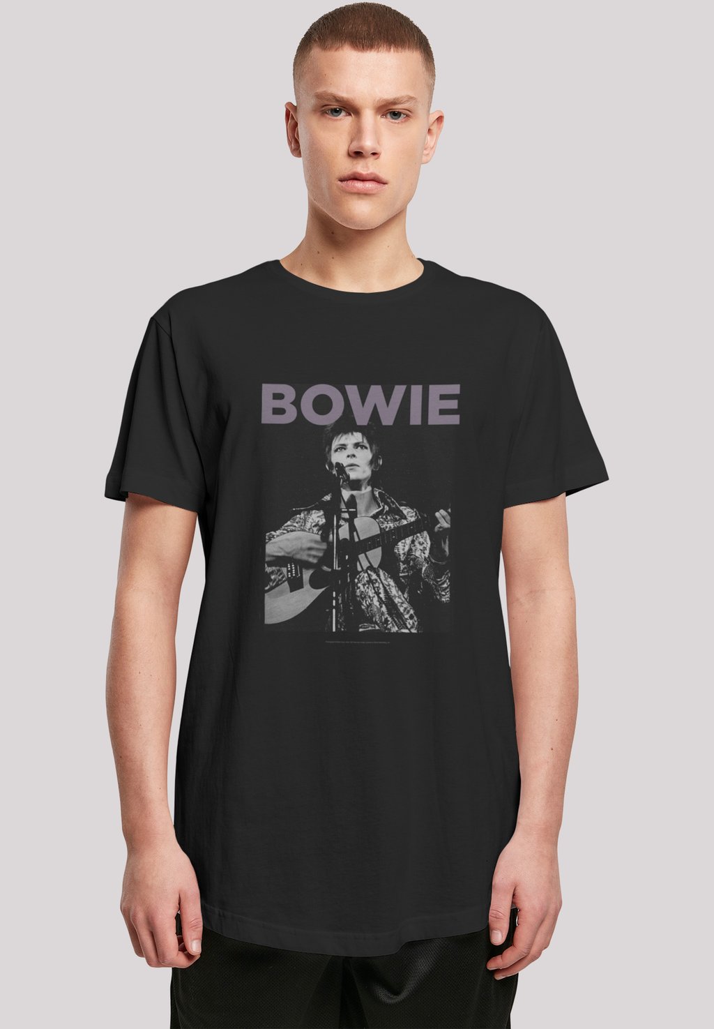 

Футболка с принтом DAVID BOWIE ROCK POSTER F4NT4STIC, черный