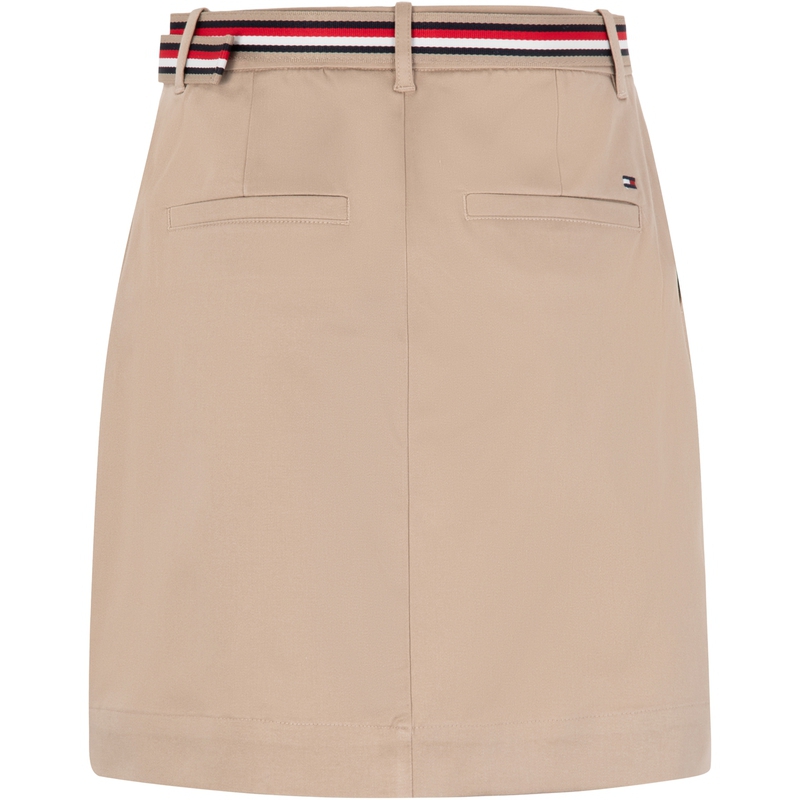 Повседневная короткая юбка женская Tommy Hilfiger, хаки — фото 4