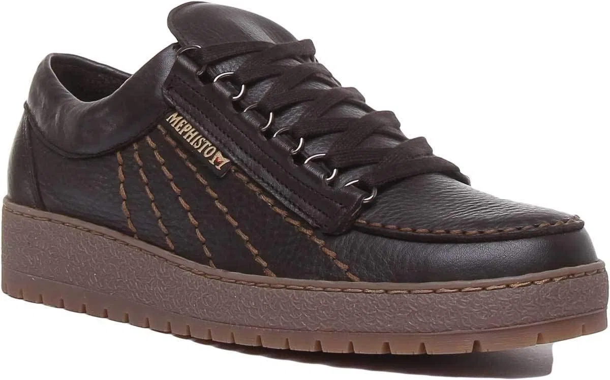 Мужские кроссовки на шнуровке Mephisto Rainbow Rainbow 4778, коричневые, модель 287742 — фото 2